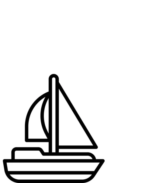 Transport Vehicle Sailing Icon Outline Style —  Vetores de Stock