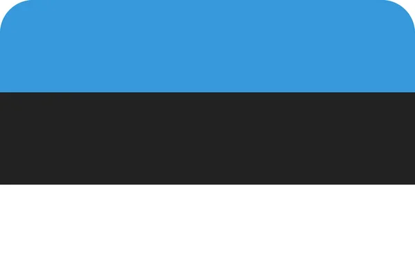 Negara Estonia Ikon Estonian Dalam Gaya Datar - Stok Vektor