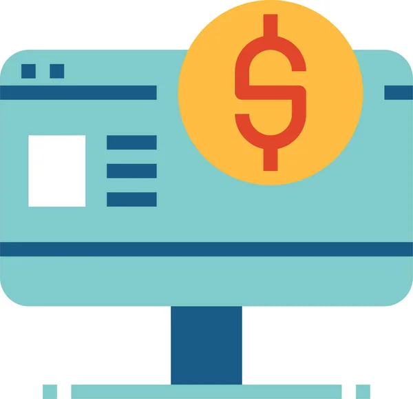 Banking Browser Payment Icon Flat Style — Archivo Imágenes Vectoriales