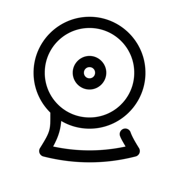 Cam Camera Web Icoon Omtrek Stijl — Stockvector