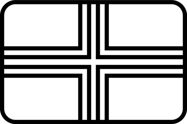 Иконка Европейского Флага Стиле Наброска — стоковый вектор