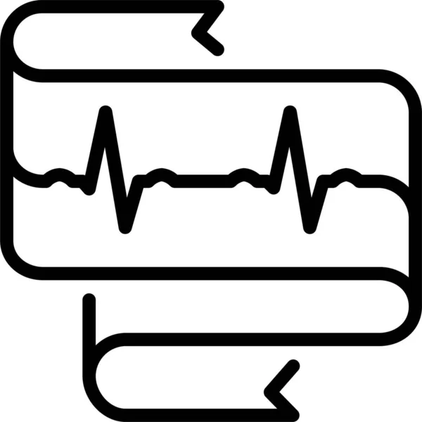 Cardiograma Cardiografia Ecg Ícone —  Vetores de Stock