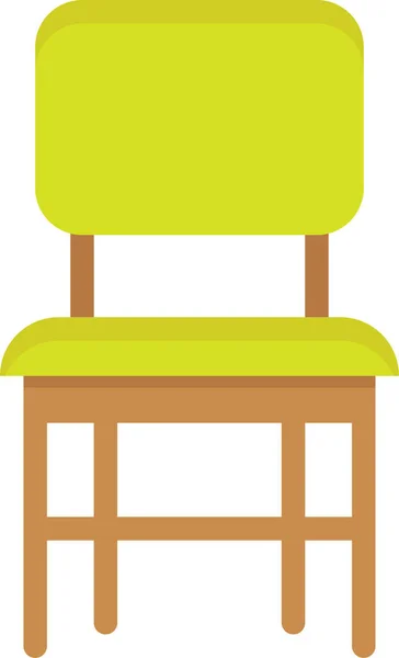 Кресло Скамейка Значок Плоском Стиле — стоковый вектор