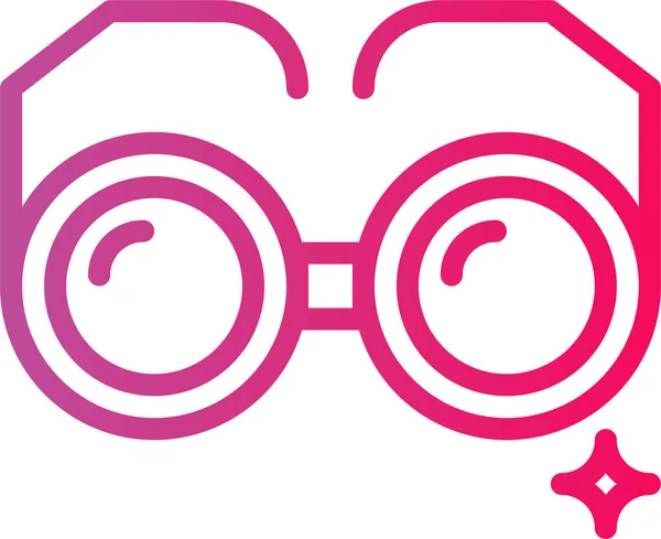 Gözlük Gözlüğü Optik Simgesi Ana Hat Biçiminde — Stok Vektör