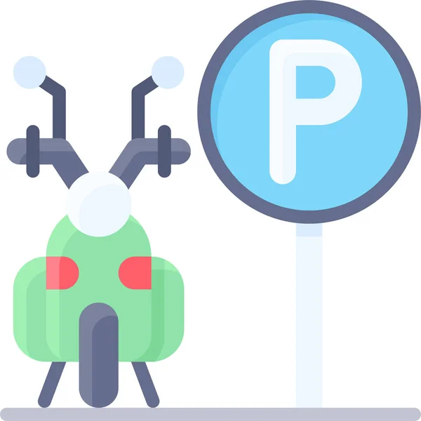 Park Aracı Trafik Simgesi — Stok Vektör