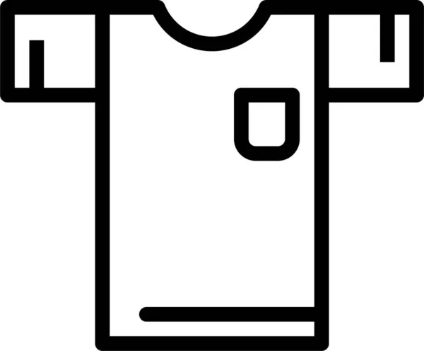 Випадковий Одяг Бавовняна Ікона Контурному Стилі — стоковий вектор