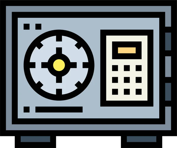 Bloquear Icono Seguridad Segura Estilo Filledoutline — Vector de stock