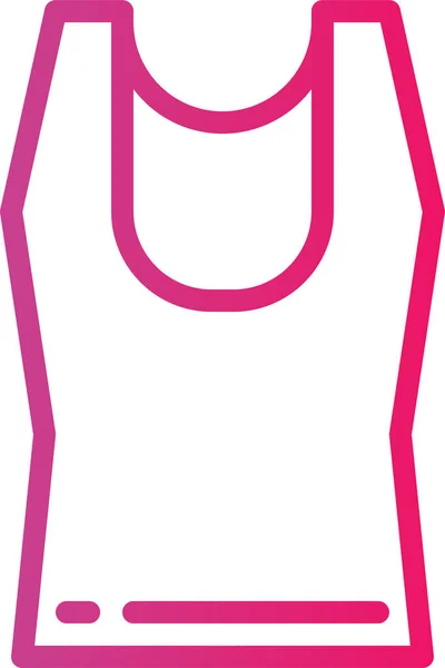 Clothing Garment Tank Icon Outline Style — Vetor de Stock