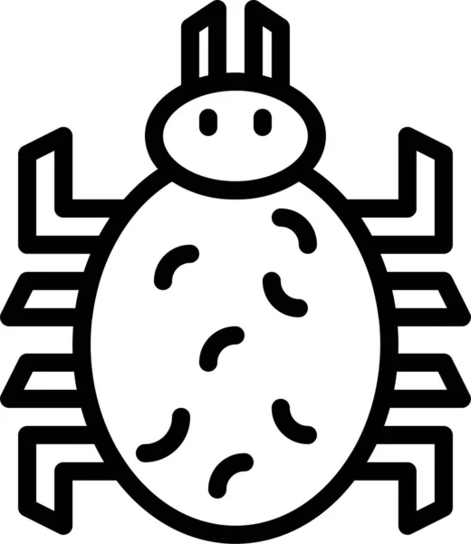 Bug Flea Insect Icon Outline Style — Stock Vector