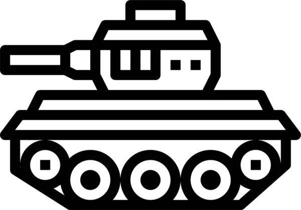 Icono Transporte Tanque Militar — Vector de stock