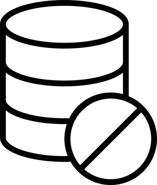 Data Data Science Datenbank Icon Outline Style — Stockvektor