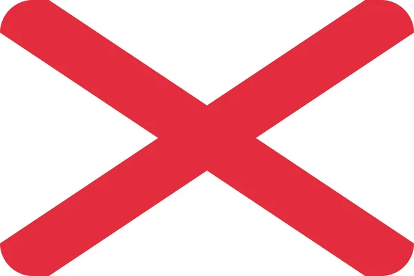 Land Vlag Ierland Pictogram Platte Stijl — Stockvector