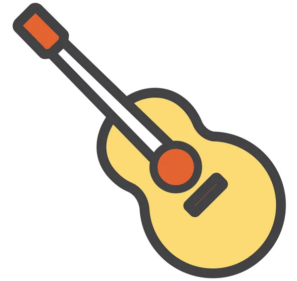 Music Audio Instrument Icon Filledoutline Style — Stok Vektör