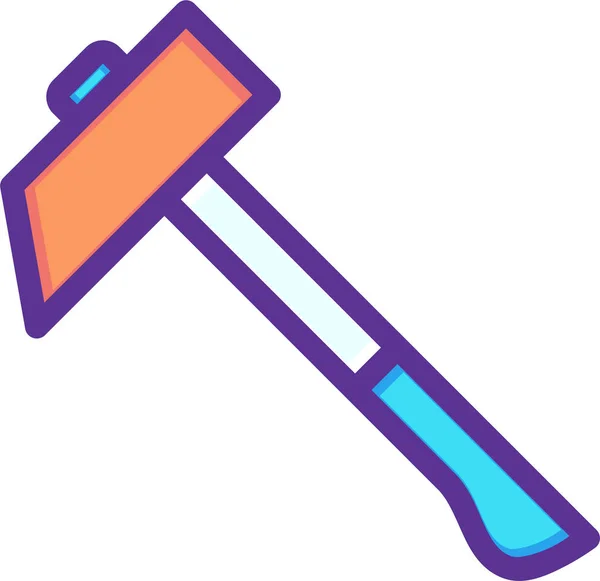 Hammer Labor Mechanic Icon Filledoutline Style — Stock Vector