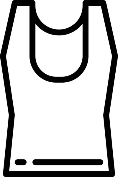 アウトラインスタイルの衣類タンクアイコン — ストックベクタ