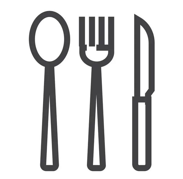 Restaraunt Icono Gastronomía Gastronómica Estilo Del Esquema — Vector de stock