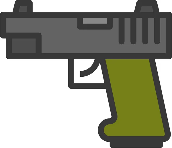 Icono Fuerza Equipo Del Ejército Estilo Filledoutline — Vector de stock