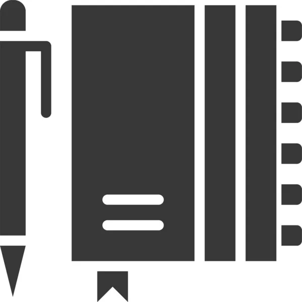 Ноутбук Офіс Значок Матеріалу Освітній Категорії Навчання — стоковий вектор