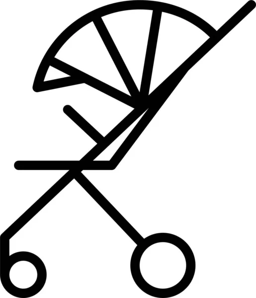 Иконка Детской Коляски Категории Familyhome — стоковый вектор
