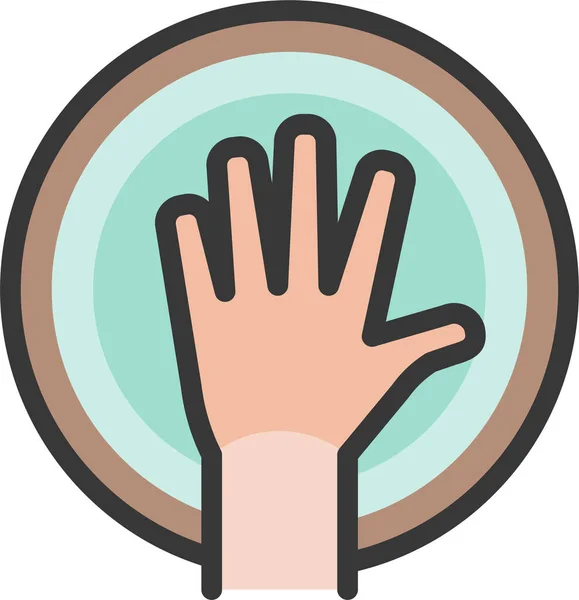 Hand Hand Hand Einweichen Hand Wellness Ikone Abgefülltem Outline Stil — Stockvektor
