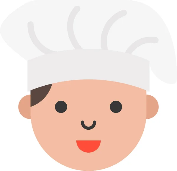 Avatar Chef Cocinero Icono — Vector de stock