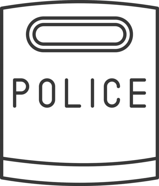 Ikona Policejní Ochrany Důstojníka Stylu Osnovy — Stockový vektor