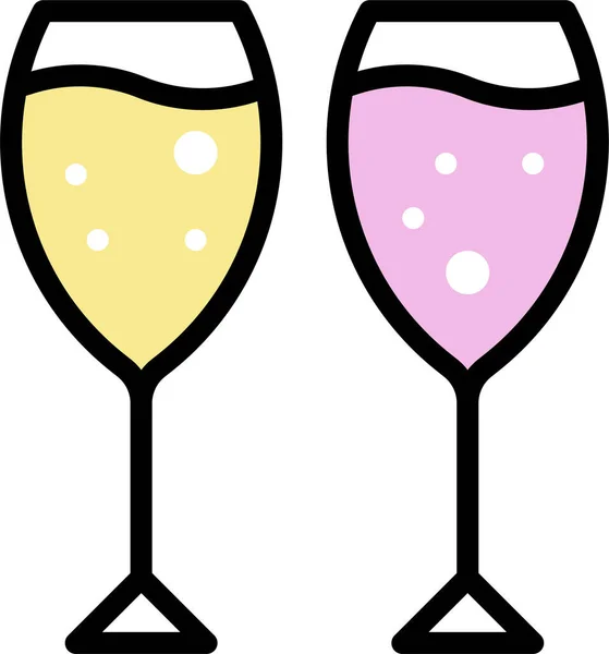 Alcoholische Drank Champagne Icoon — Stockvector