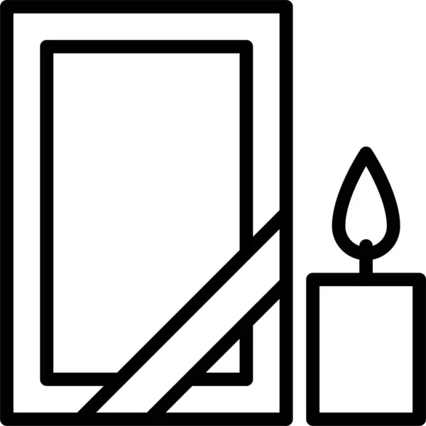 Dead Funeral Mourning Icon — Stock Vector