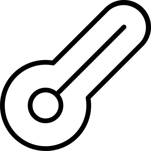 Thermometer Met Koude Temperatuur Icoon Familie Home Categorie — Stockvector