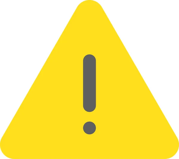 Caution Caution Sign Equipment Icon Flat Style — Stock Vector