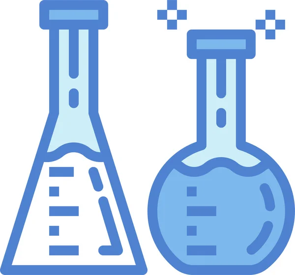 Icono Prueba Frasco Química Estilo Filledoutline — Vector de stock