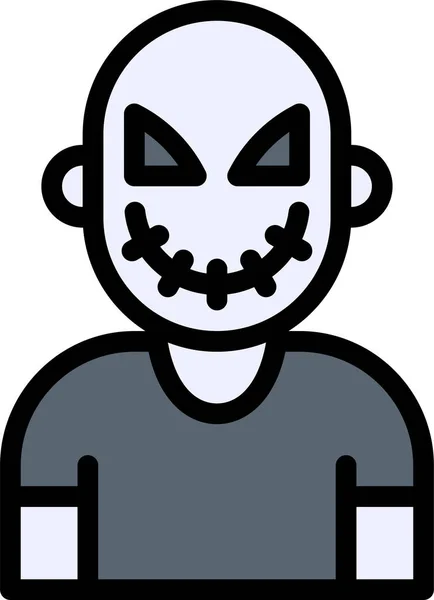 Halloween Asesino Máscara Icono — Vector de stock