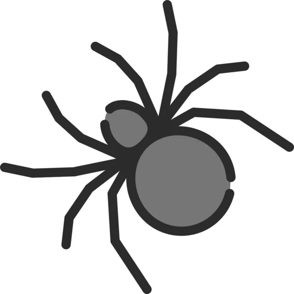 Animal Arachnid Halloween Icon Filledoutline Style — Stock Vector