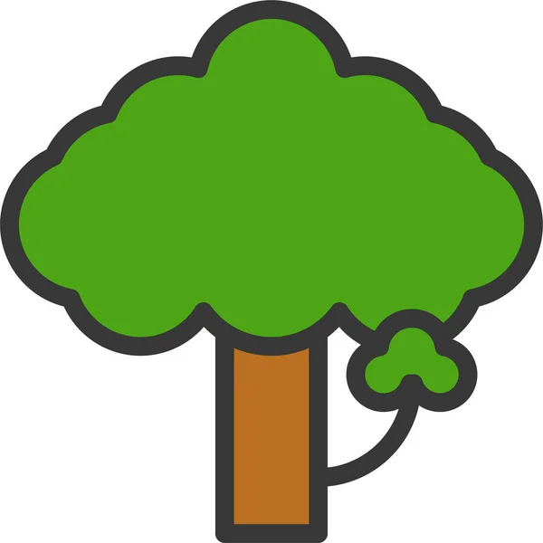 Ecology Environment Garden Icon Στυλ Περίγραμμα — Διανυσματικό Αρχείο