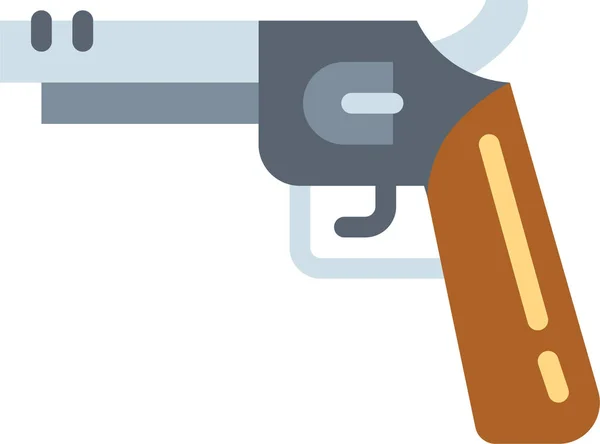 Pistola Pistola Revólver Icono Estilo Plano — Vector de stock