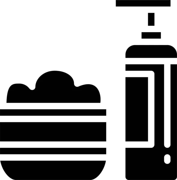 Schoonheid Zorg Huid Pictogram Massieve Stijl — Stockvector