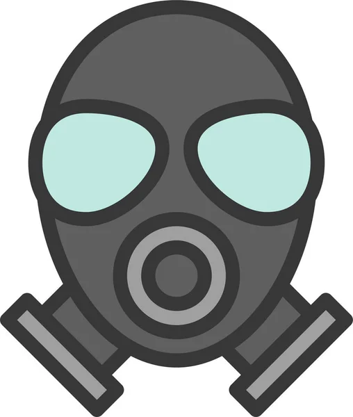 Equipo Máscara Gas Icono Protección Estilo Filledoutline — Archivo Imágenes Vectoriales