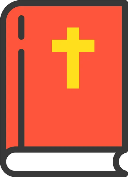 Icono Celebración Del Libro Bíblico Estilo Filledoutline — Archivo Imágenes Vectoriales
