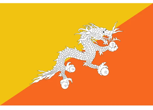 Bhutan Bhutanese Country Icon Flat Style — Stock Vector