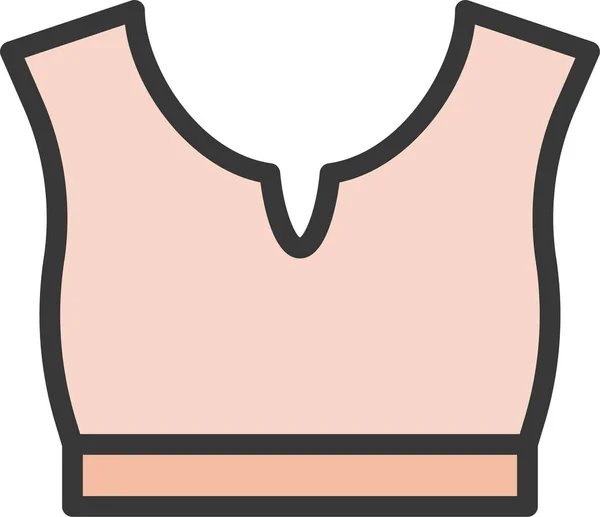 Kleding Mode Vrouwelijk Pictogram Filedoutline Stijl — Stockvector