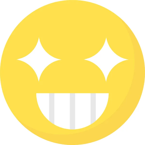 Emoji Emoticon Uttrycksikon Platt Stil — Stock vektor