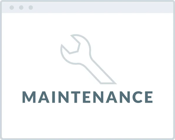 Icône Maintenance Mise Page Navigateur Style Plat — Image vectorielle