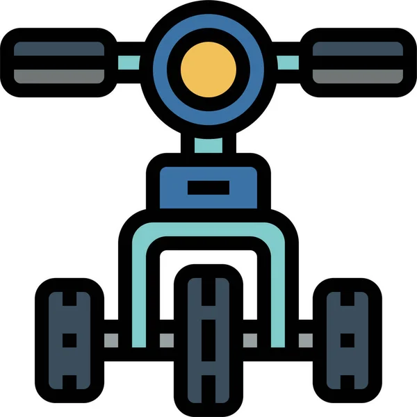 Bicicleta Ciclismo Ejercicio Icono Estilo Filledoutline — Vector de stock