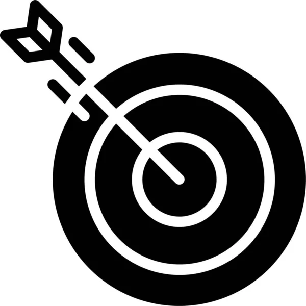 Aim Shooting Sniper Icon Solid Style — Stock Vector