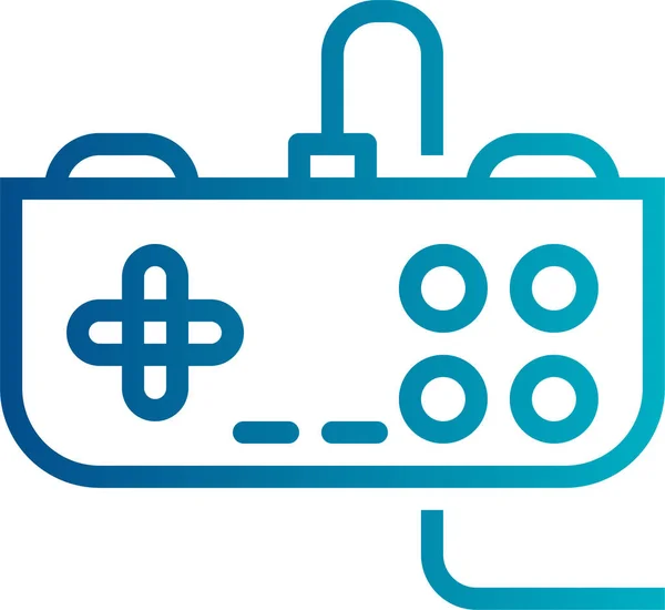 Juego Gamepad Icono Juego Estilo Esquema — Vector de stock