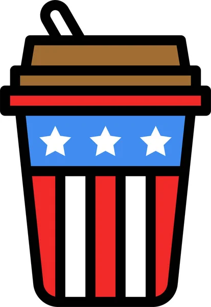 Икона Кофе Америка Категории Независимый Кофе — стоковый вектор