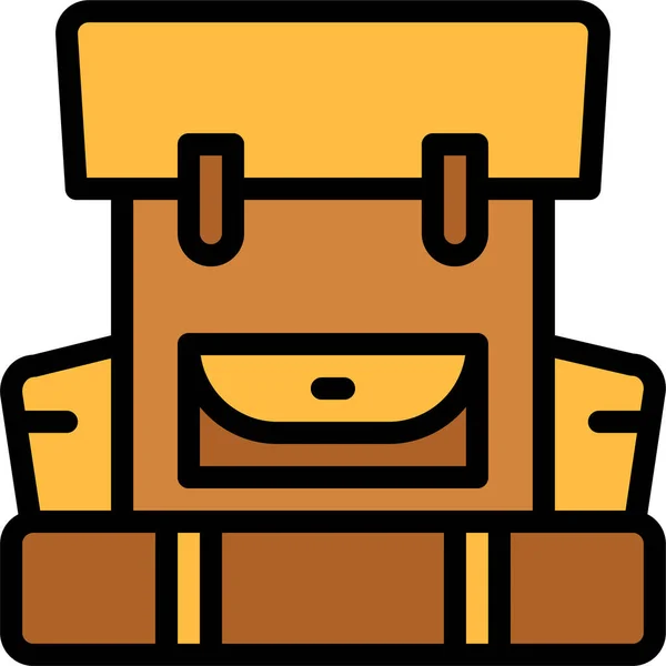 Mochila Mochila Bolso Icono Estilo Filledoutline — Vector de stock