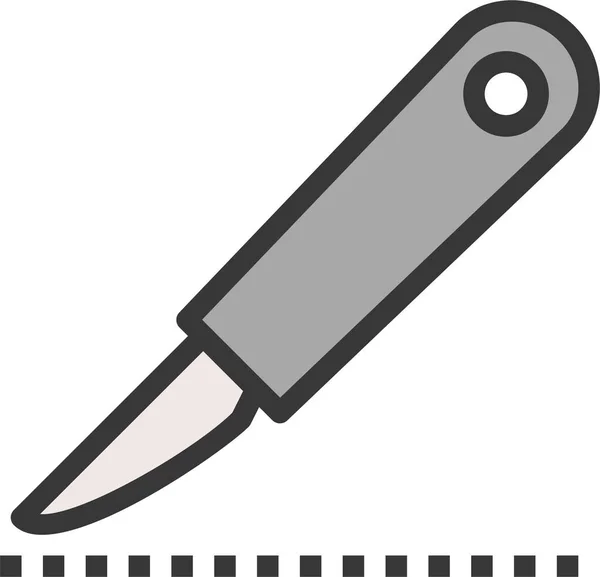 Icono Del Cuchillo Médico Del Hospital Estilo Filledoutline — Archivo Imágenes Vectoriales