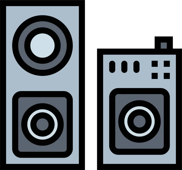 Иконка Аудиодинамика Категории Электронных Устройств — стоковый вектор