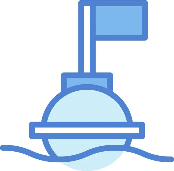 Пляжний Плаваючий Значок Категорії Відпочинку Хоббі — стоковий вектор